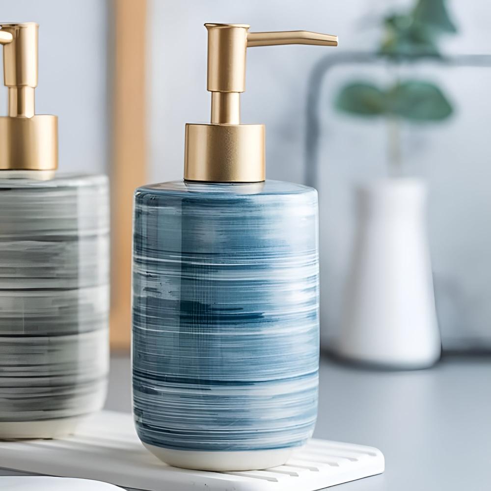 Textured Ceramic Soap Dispenser