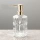 Textured Glass Soap Dispenser with Gold Pump