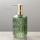 Textured Glass Soap Dispenser with Gold Pump