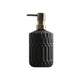 Textured Glass Soap Dispenser with Gold Pump
