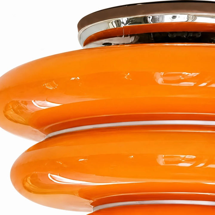Tiered Amber Glass Ceiling Light