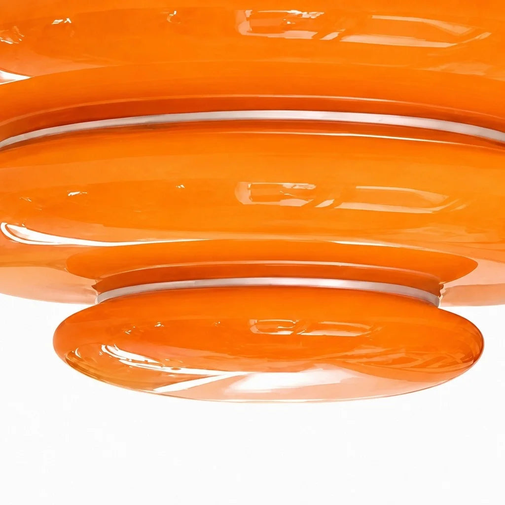 Tiered Amber Glass Ceiling Light