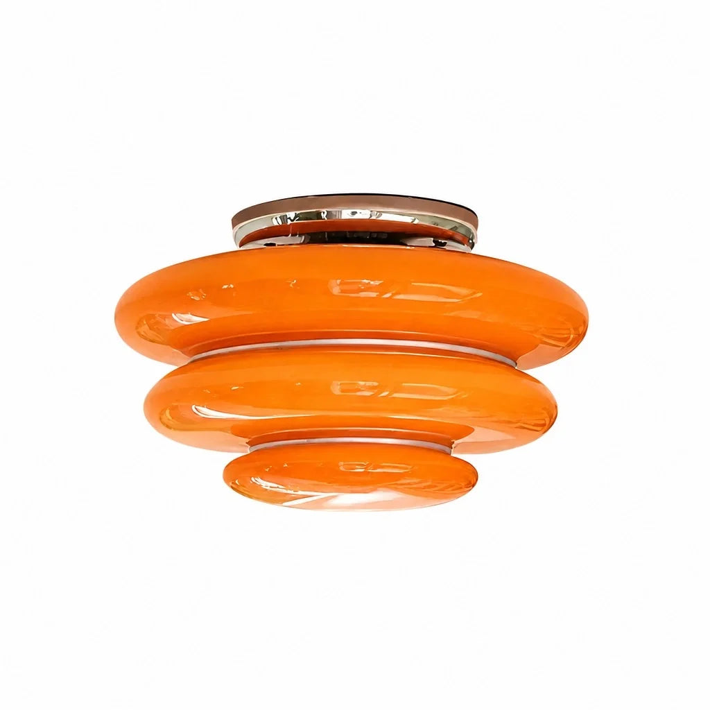 Tiered Amber Glass Ceiling Light