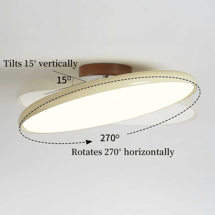 Tilting disc LED ceiling light