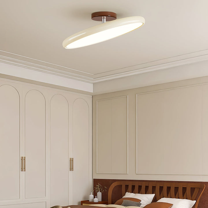 Tilting disc LED ceiling light