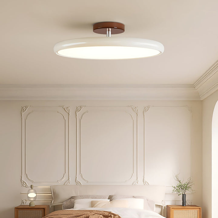 Tilting disc LED ceiling light