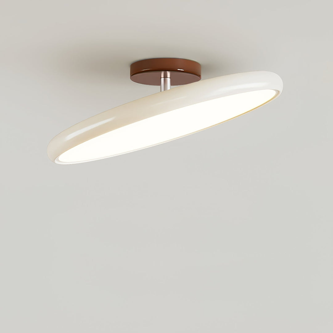 Tilting disc LED ceiling light