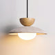 Travertine and Glass Pendant Light