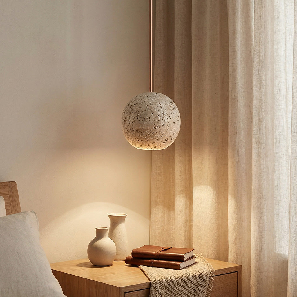 Travertine Stone Pendant Light