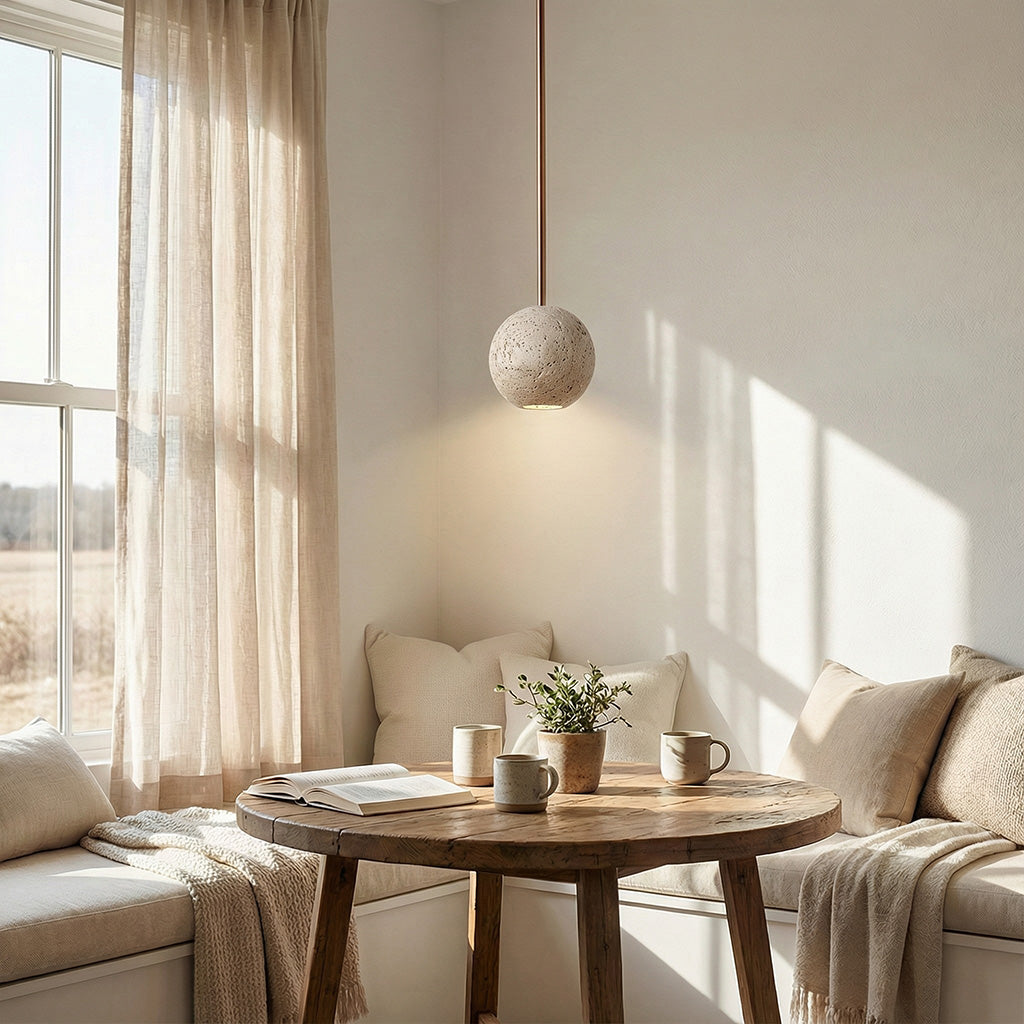 Travertine Stone Pendant Light
