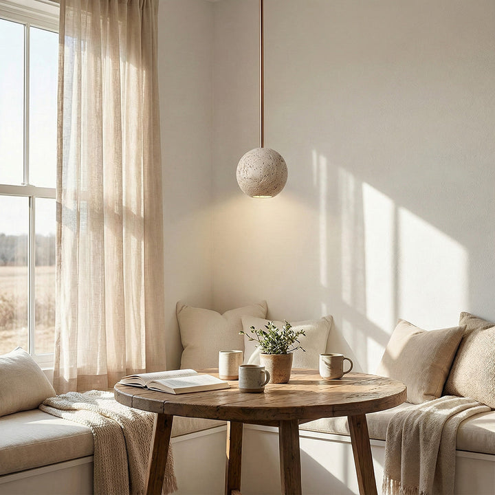 Travertine Stone Pendant Light
