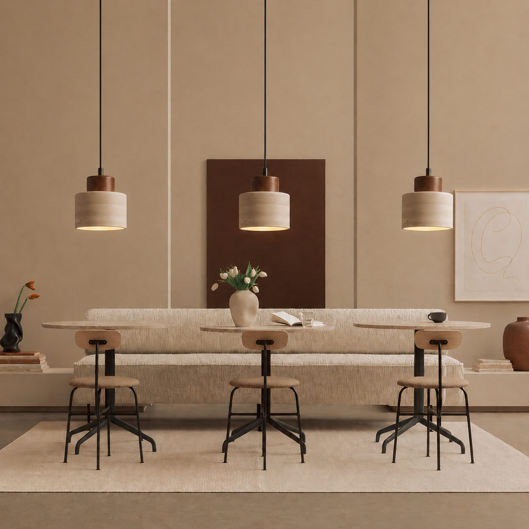 Travertine Stone Pendant Light