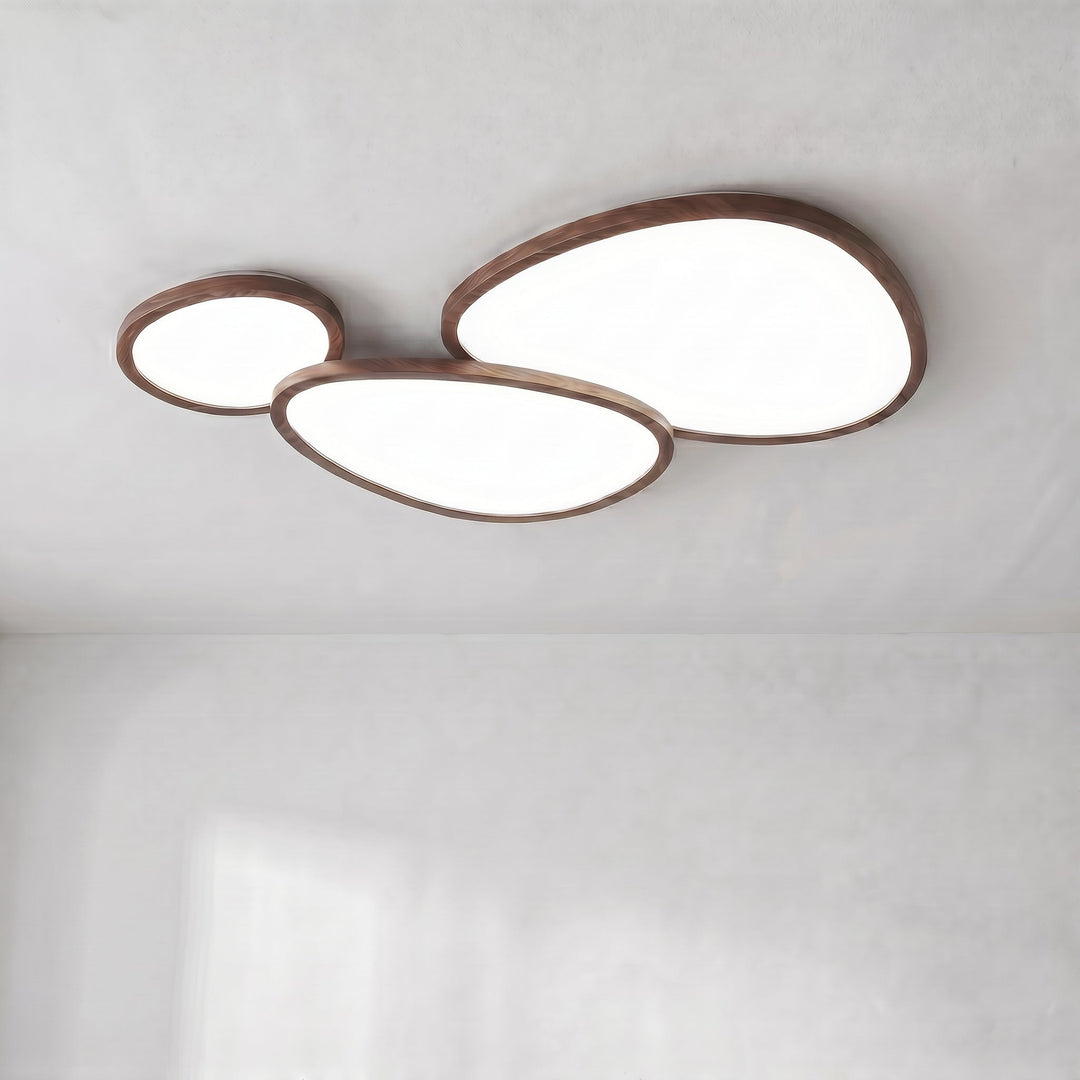 Ultra Thin Dark Wooden Ceiling Light, view 5