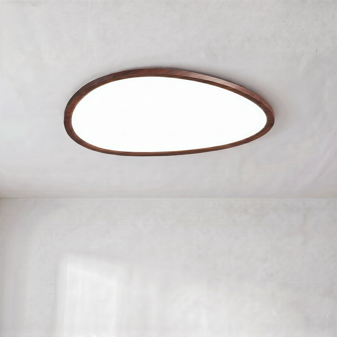 Ultra Thin Dark Wooden Ceiling Light, view 6
