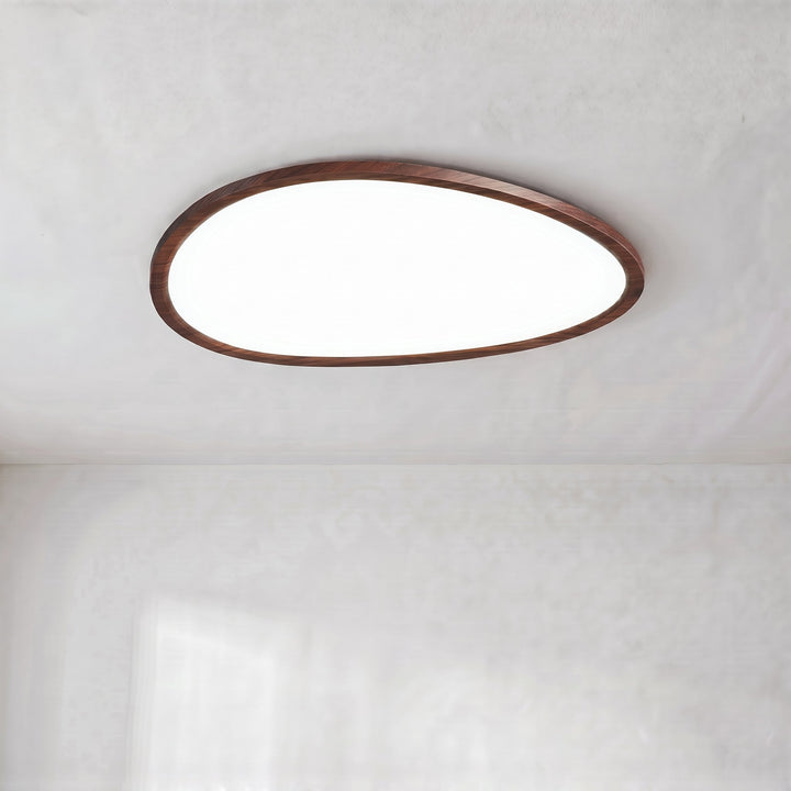 Ultra Thin Dark Wooden Ceiling Light, view 6