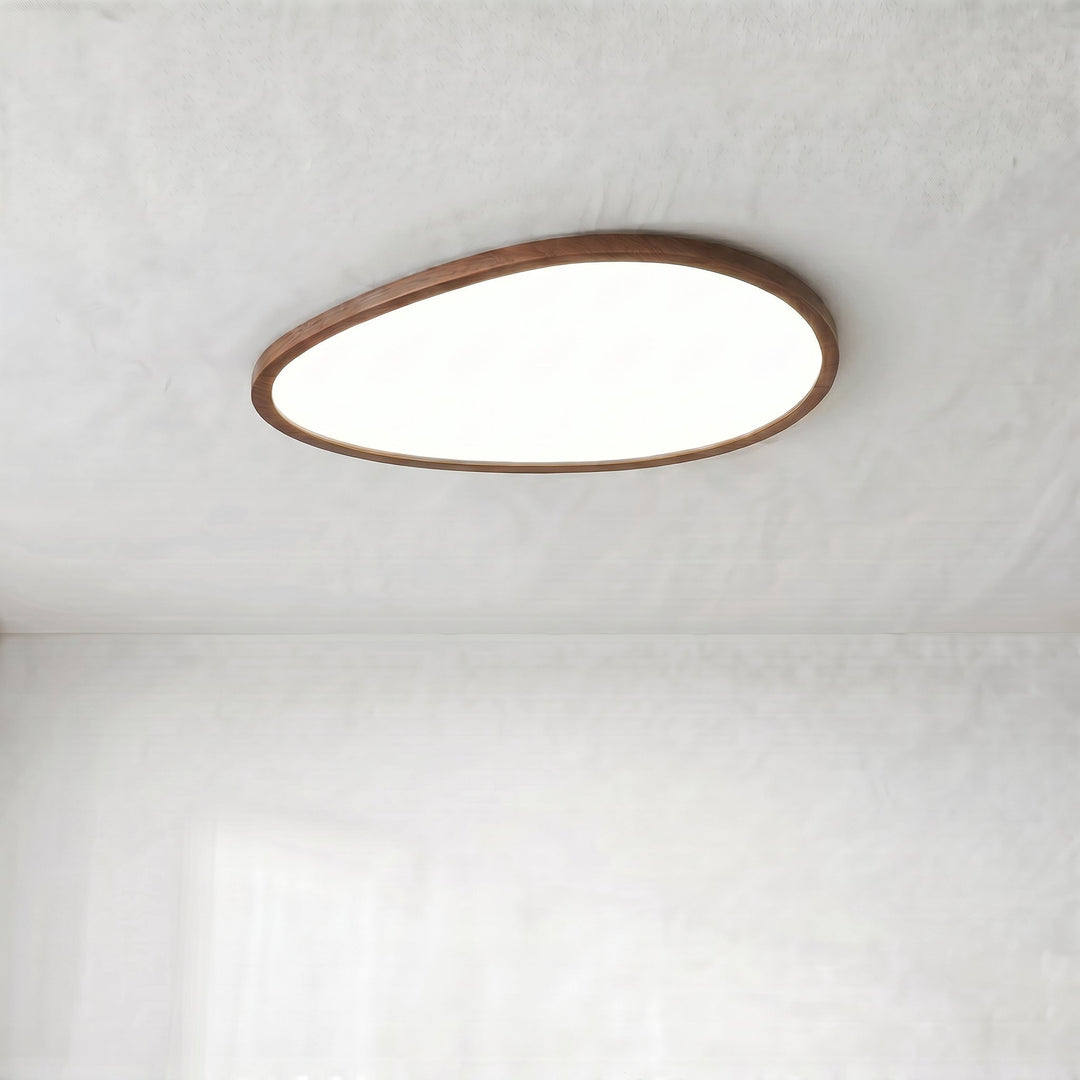 Ultra Thin Dark Wooden Ceiling Light, view 7
