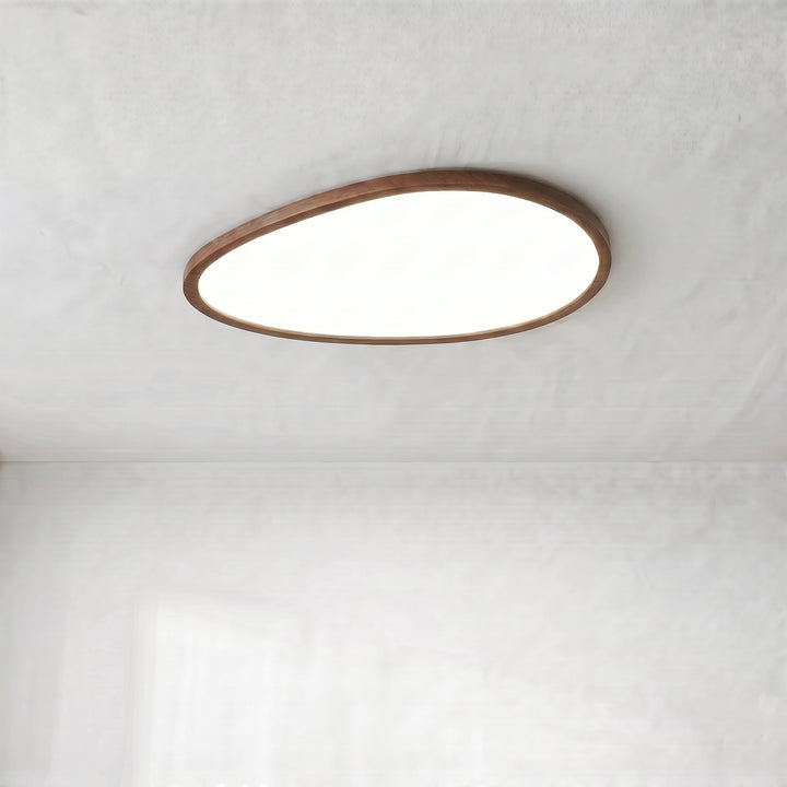Ultra Thin Dark Wooden Ceiling Light, view 7