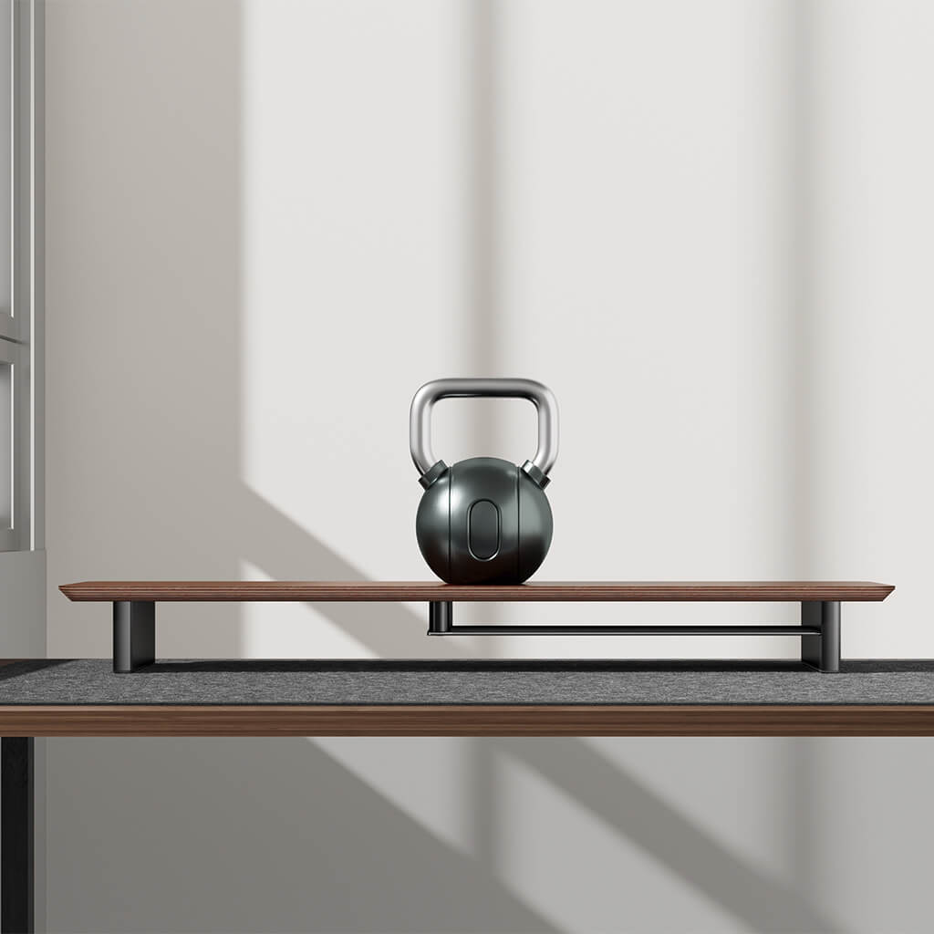 Walnut Desk Shelf Monitor Stand | Medium or Large