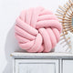 Velvet knot ball cushion