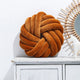 Velvet knot ball cushion