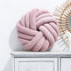 Velvet knot ball cushion