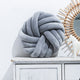 Velvet knot ball cushion