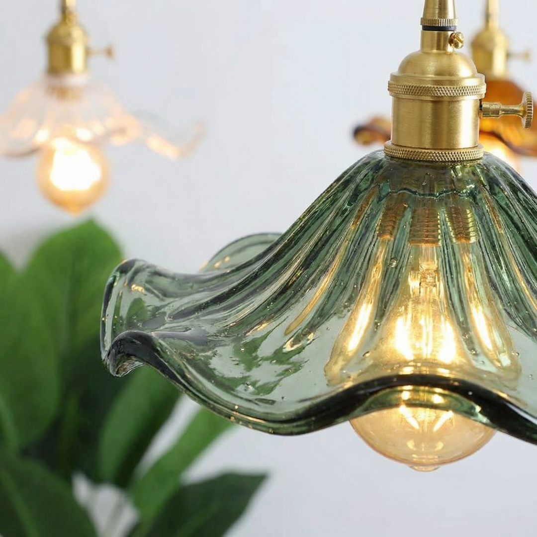 Vintage Hibiscus Pendant Light, view 10