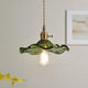 Vintage Hibiscus Pendant Light in Green
