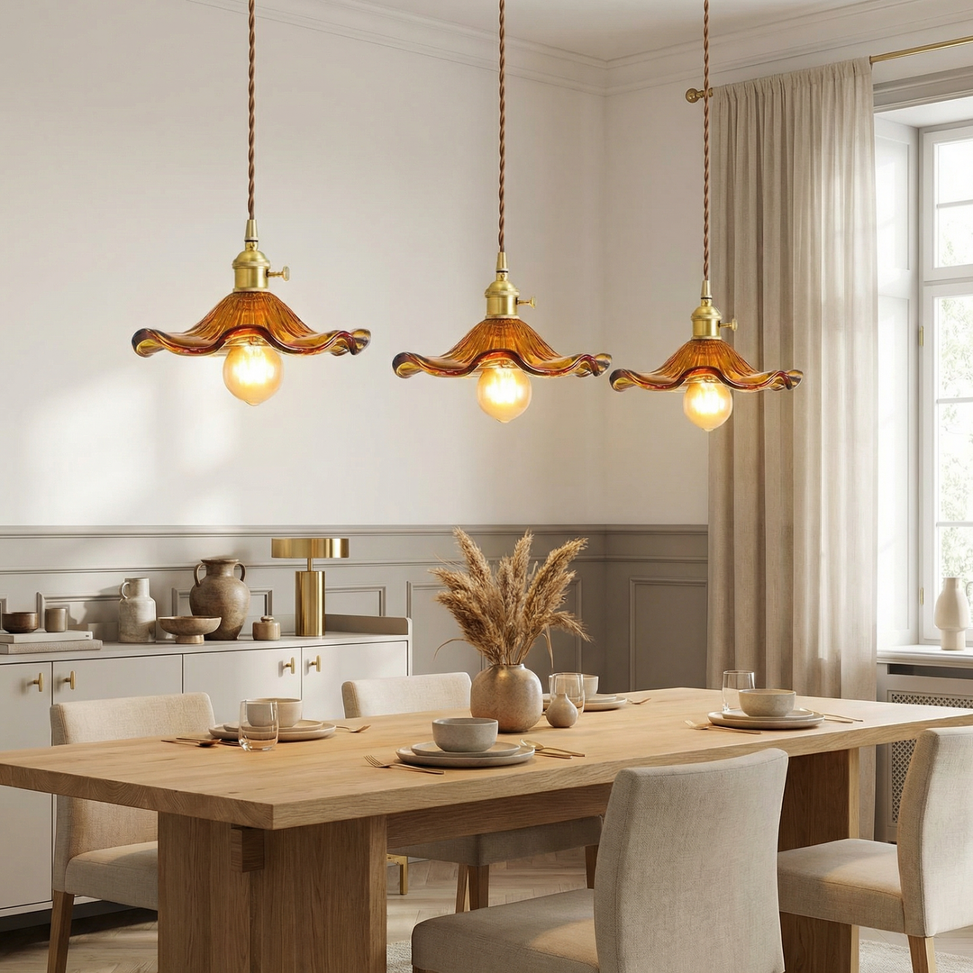 Vintage Hibiscus Pendant Light, view 3