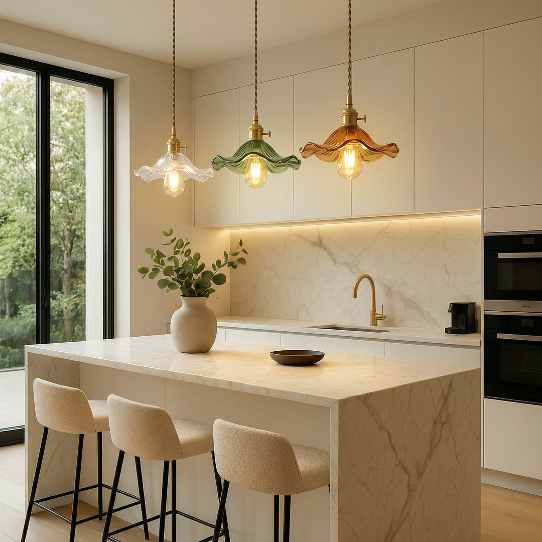 Vintage Hibiscus Pendant Light, view 5