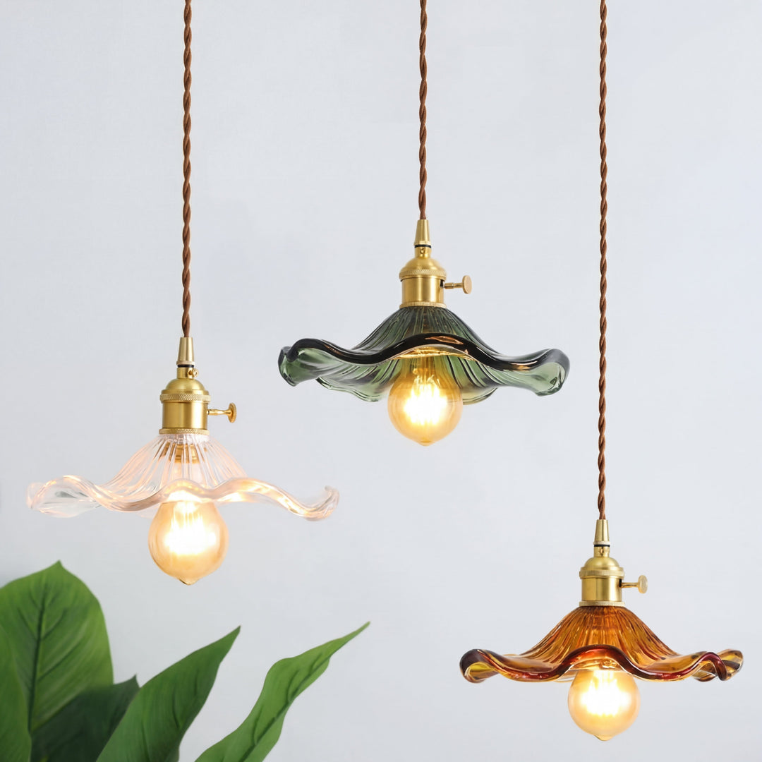 Vintage Hibiscus Pendant Light, view 2