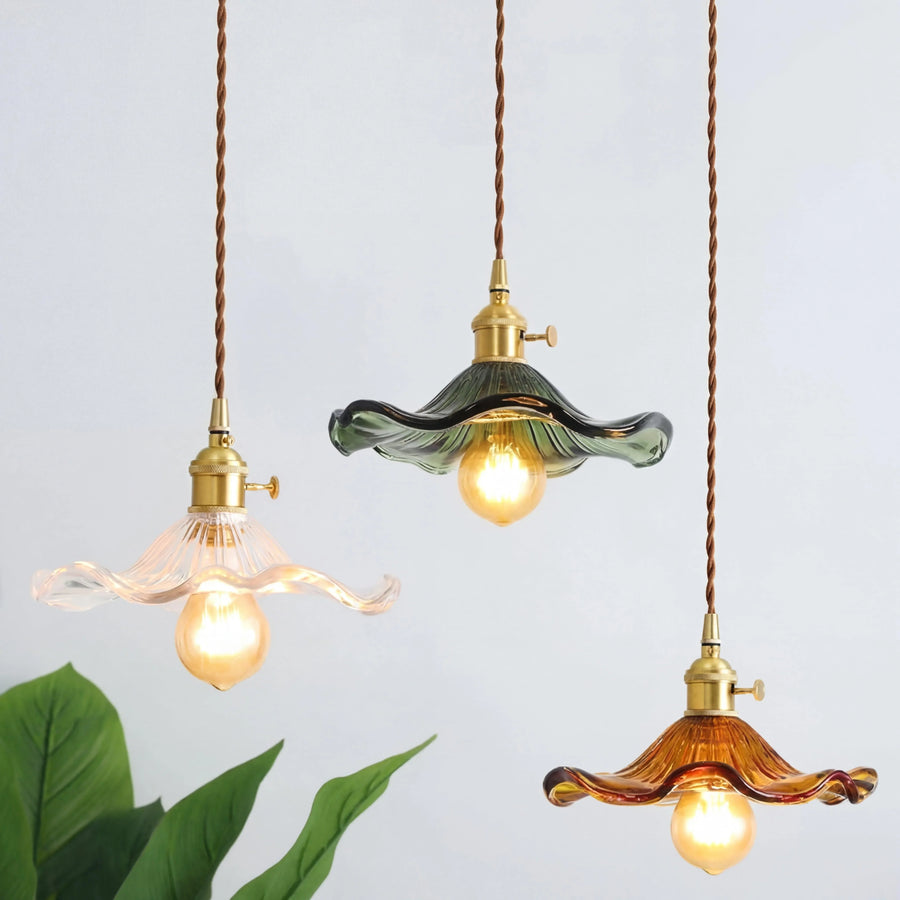 Vintage Hibiscus Pendant Light, view 2