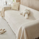 Waffle weave sofa throw cover in beige