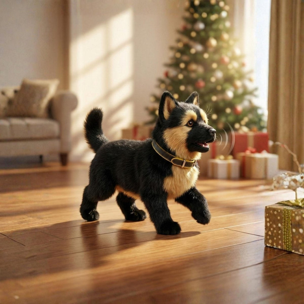 Walking and barking plush toy puppy