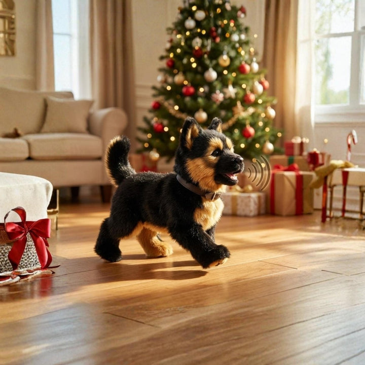 Walking and barking plush toy puppy