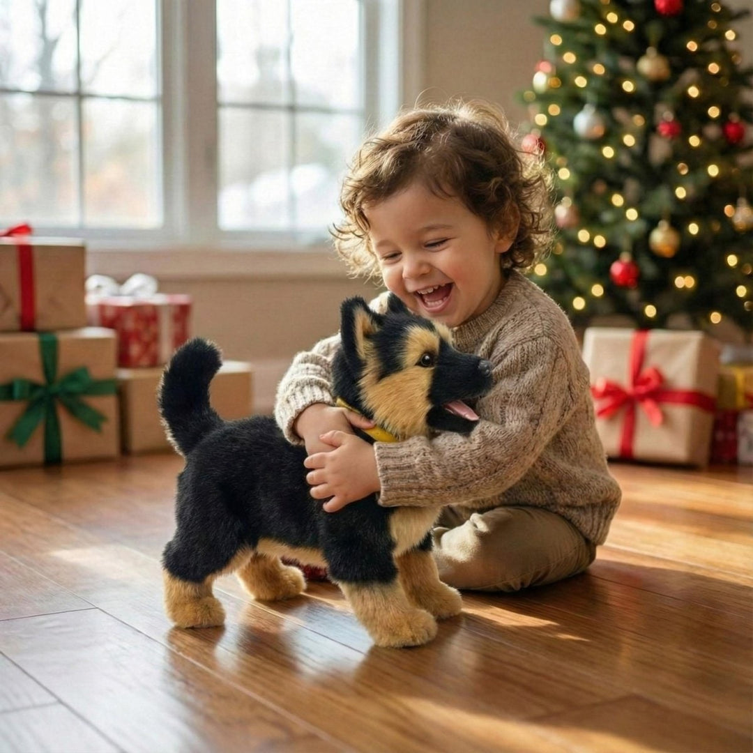 Walking and barking plush toy puppy