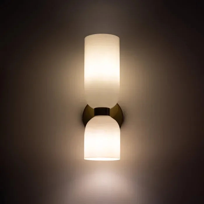 Glass Up and Down Wall Light | Opal, Clear or Smoke Grey