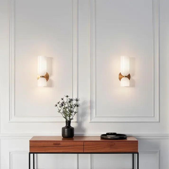 Glass Up and Down Wall Light | Opal, Clear or Smoke Grey