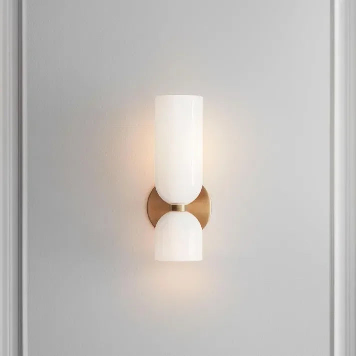 Glass Up and Down Wall Light | Opal, Clear or Smoke Grey