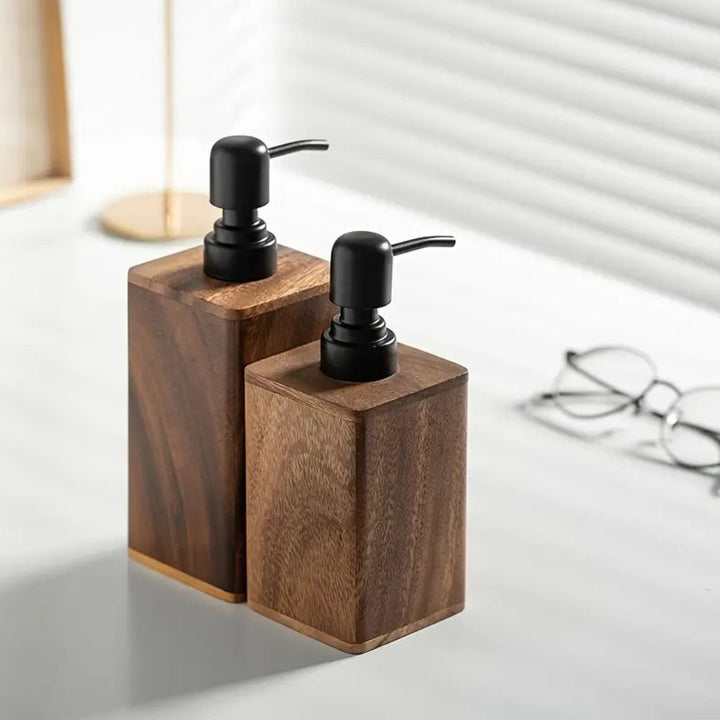 Walnut Wood Soap and Lotion Dispenser