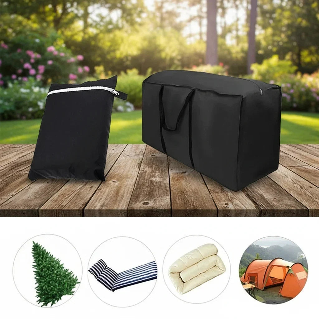 Water-repellent garden cushion storage bag
