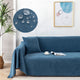 Water-resistant chenille sofa throw