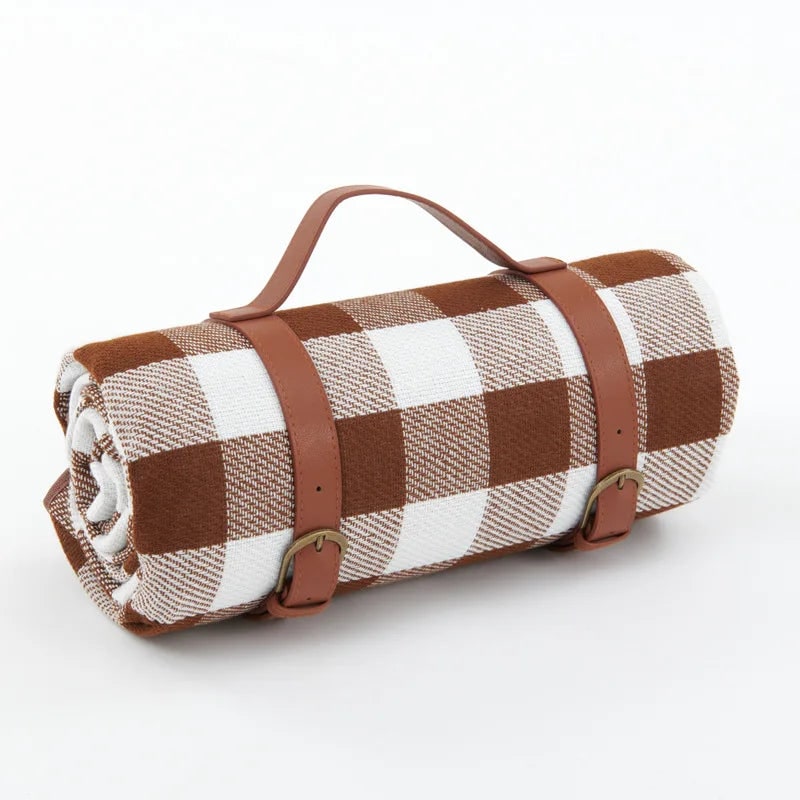 Waterproof check picnic blanket