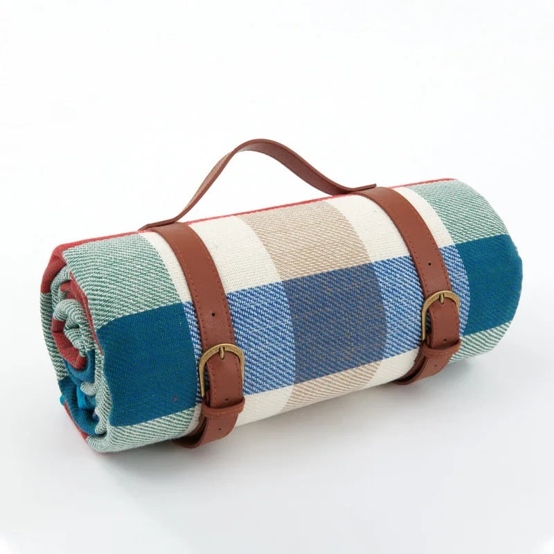 Waterproof check picnic blanket