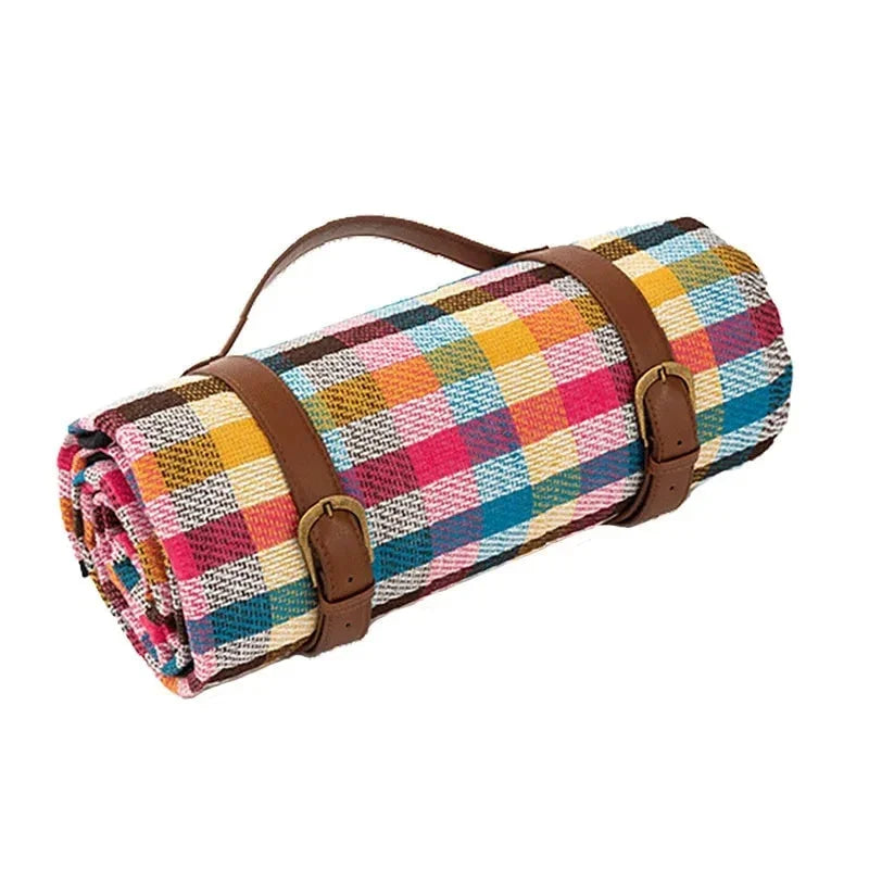 Waterproof check picnic blanket