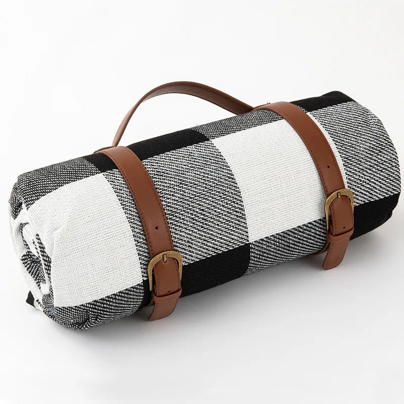 Waterproof check picnic blanket