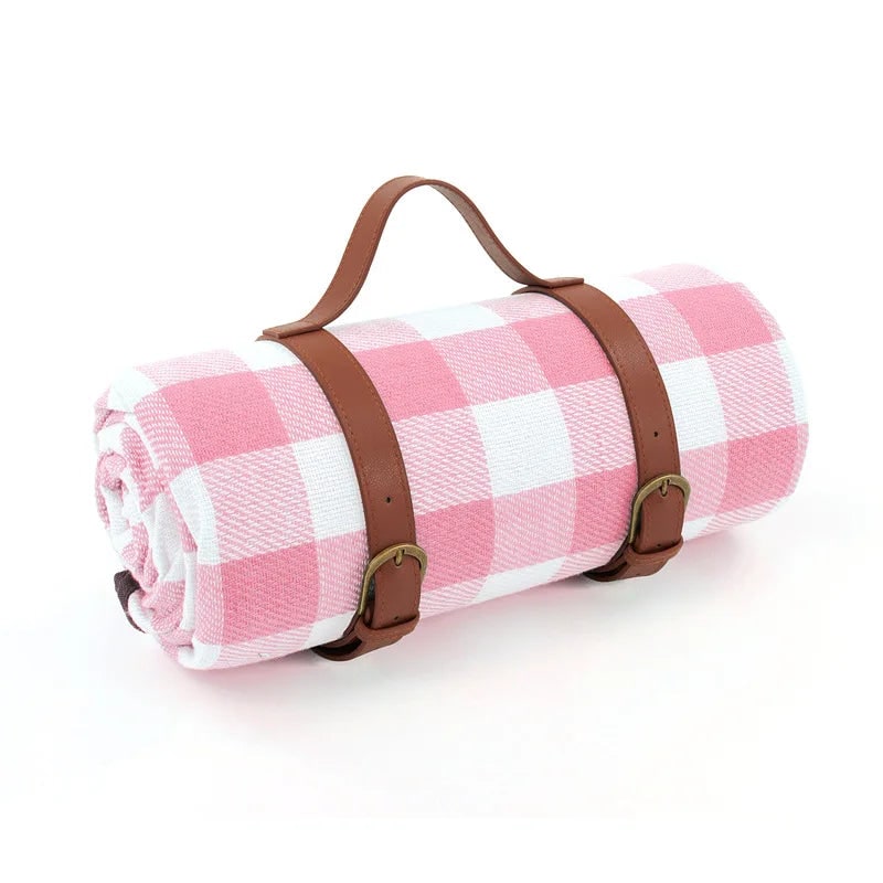 Waterproof check picnic blanket