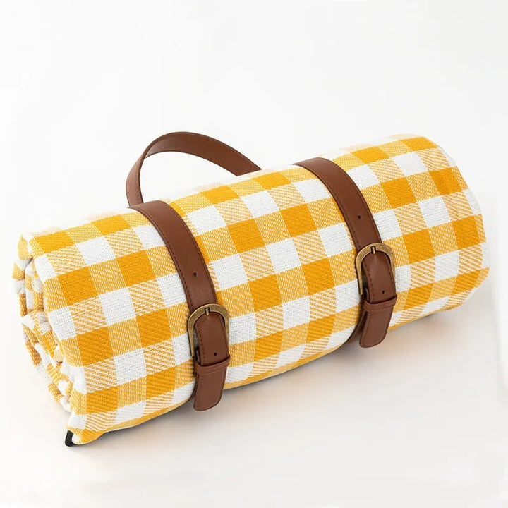 Waterproof check picnic blanket