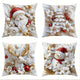 White and gold Christmas cushion covers set of 4