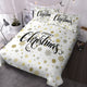 White Merry Christmas duvet cover set